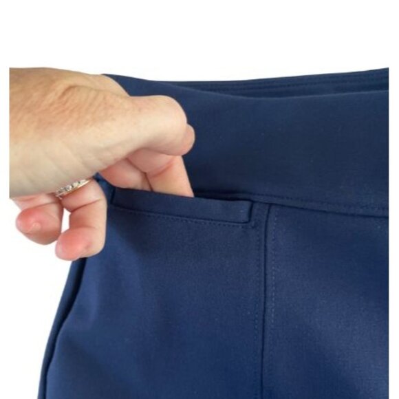 Soft Surroundings Soft Essential Ponte Slim Ankle Pants Navy Blue XS 2FY78 $89 - Picture 8 of 14